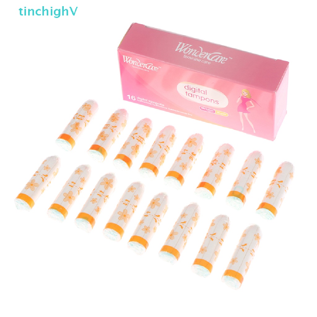 [TinchighV] Hộp 16 Miếng Bông Tampon Bảo Vệ Ngón Tay Khi Kinh Nguyệt Siêu Thấm Hút Cho Nữ [Mới]