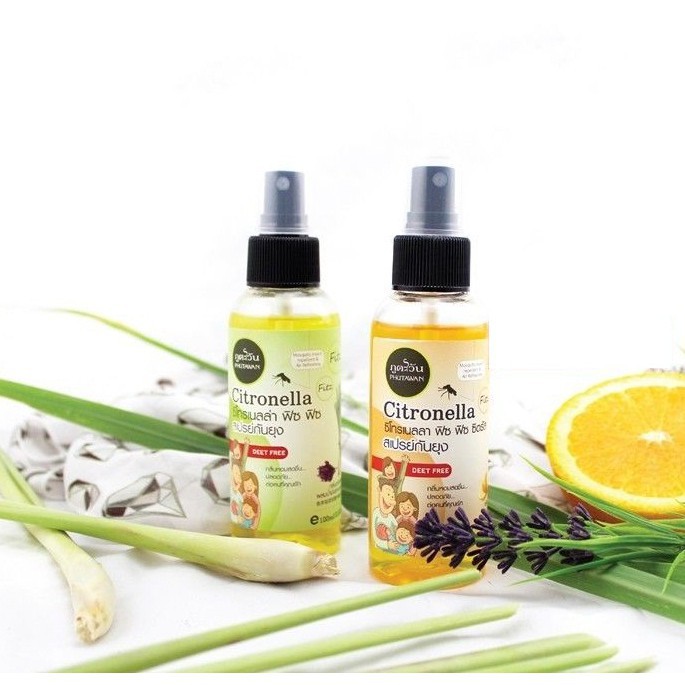 FREESHIP Tinh Dầu Xịt Chống Muỗi CITRONELLA Citrus PHUTAWAN 100ml - Thái Lan