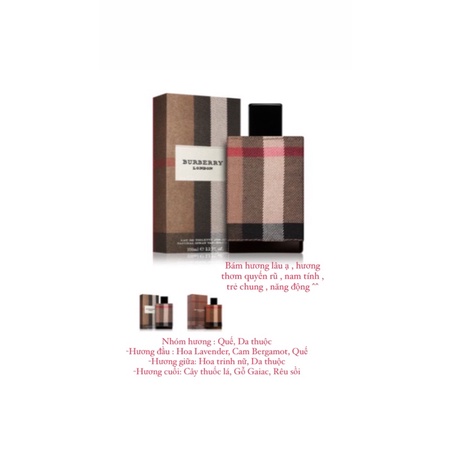 Nước hoa Buberry London for Men Fullseal