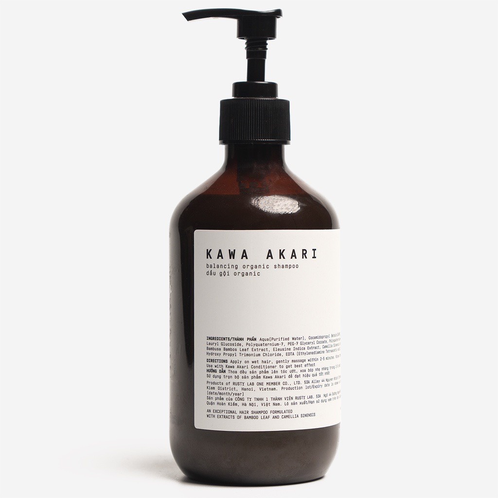 Dầu Gội Xả Dưỡng Tóc KAWA AKARI Organic - Rusty Lab
