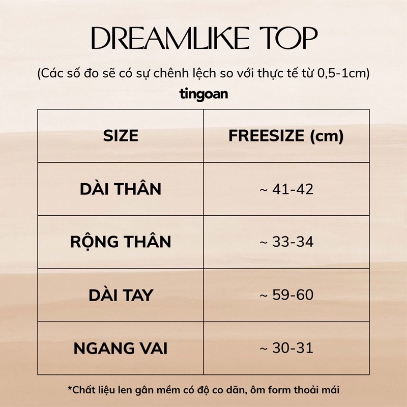 Áo len dài tay cổ vuông dọc cúc vàng nhạt tingoan DREAMLIKE TOP/YL | BigBuy360 - bigbuy360.vn
