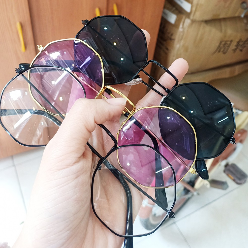 [HOT] Kính lục giác tròn gọng nhỏ cho nữ - kính râm thời trang siêu dễ thương