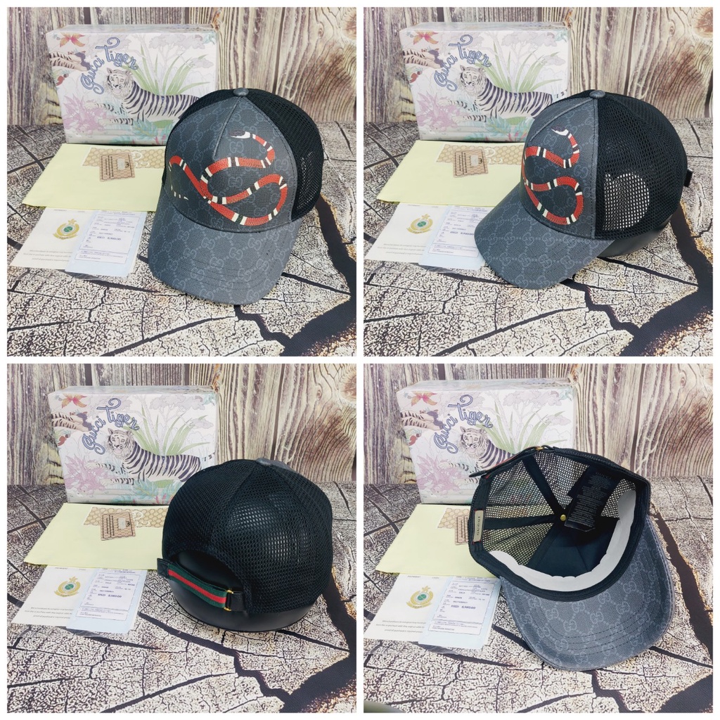 Nón GUCCI rắn Mũ lưới thú cao cấp full box hộp