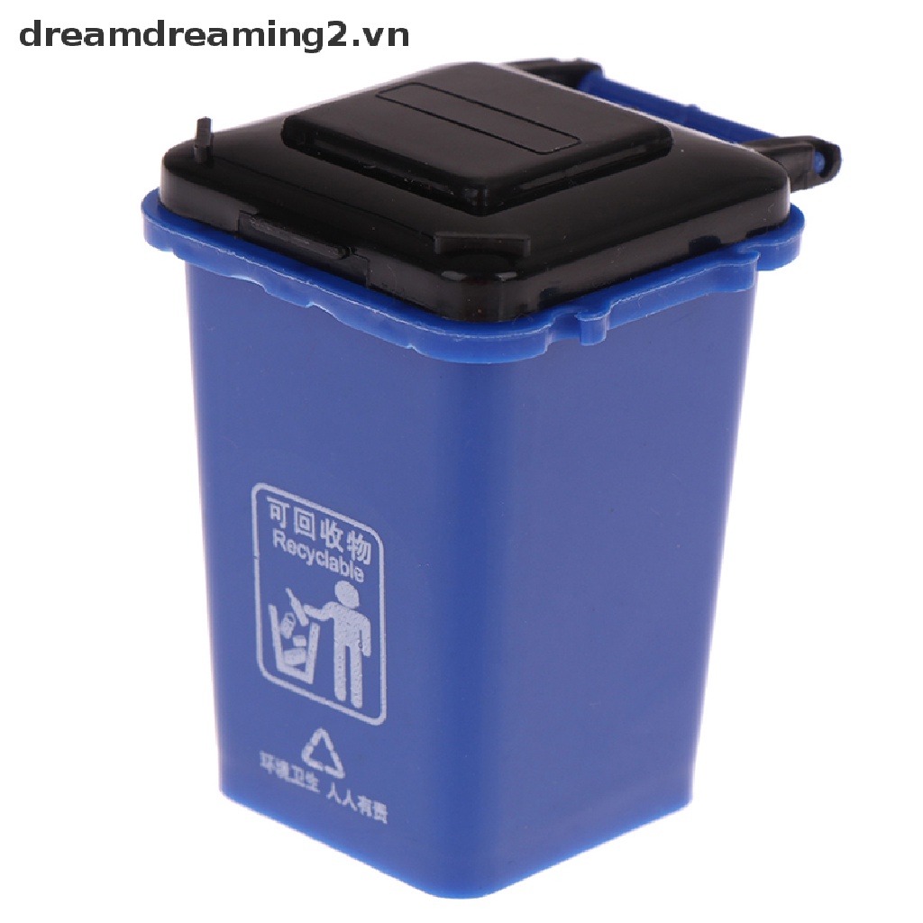 Thùng rác mini tỉ lệ 1:12 xinh xắn dành cho trang trí nhà búp bê