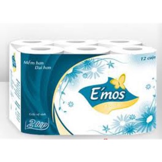 Giấy vệ sinh E'mos Classic 12 cuộn 2 lớp