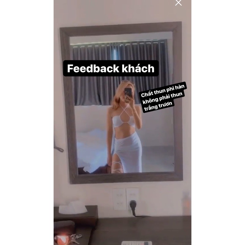 [thanh lý 77k] BIKINI 3 MÓN trắng dây - JAMI 156
