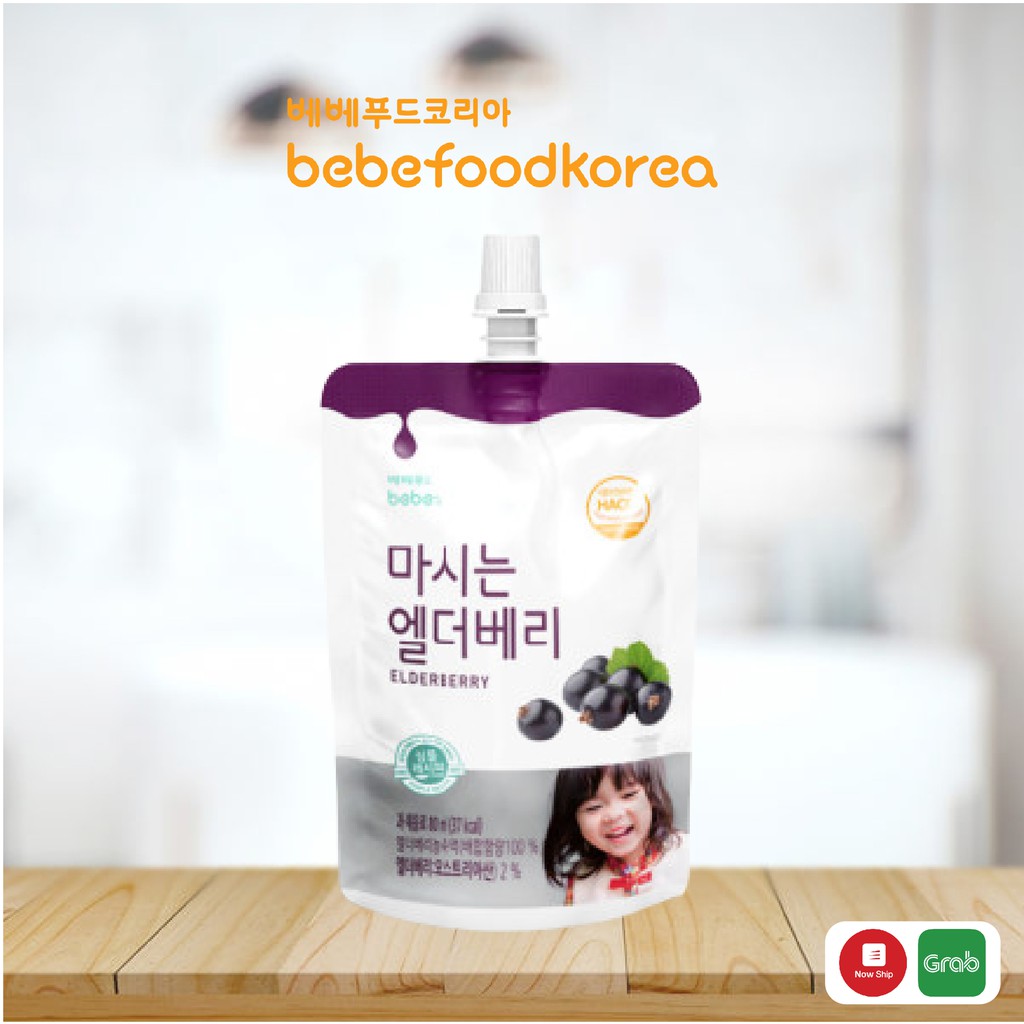 (Gói lẻ) Nước ép tăng đề kháng cho bé từ quả Elderberry Bebefood Hàn Quốc