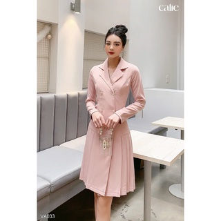 Váy dáng A xếp ly thanh lịch thời trang thiết kế nữ Calie House VA033