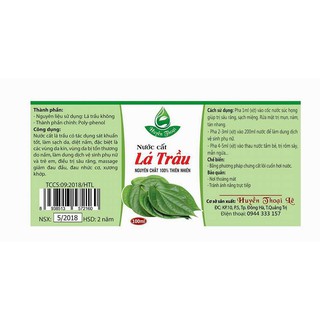 Nước cất lá trầu không