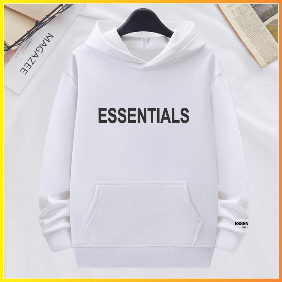 Áo hoodie nỉ có mũ essentials in 3D cực bền chất nỉ bông cực hot