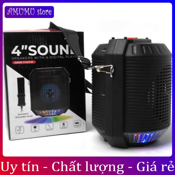 Loa Hát Karaoke ALP 401 Kết Nối Bluetooth Tặng Kèm Mic Hát Có Dây đeo_Bảo Hành Lỗi 1 Đôi 1