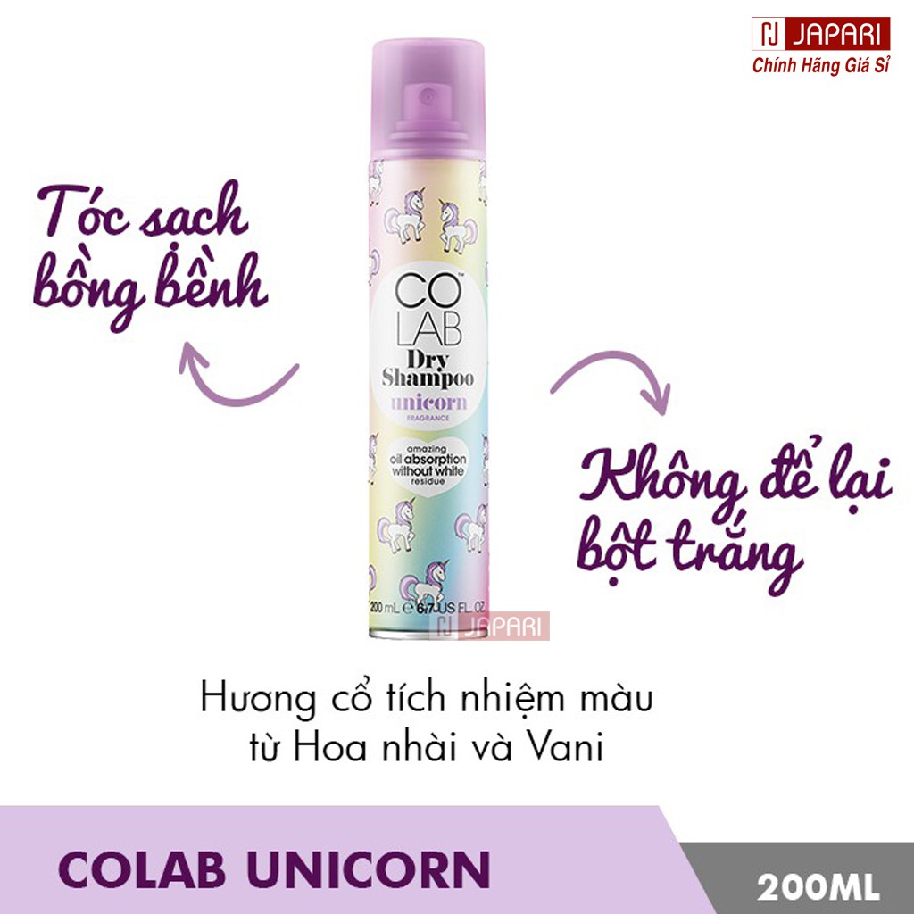 Dầu Gội Khô Colab Dry Shampoo Dạng Xịt - Dầu Gội Đầu Khô Girlz Only Làm Phồng Tóc Hết Bết Tóc - Xịt Gội  Đầu Khô JAPARI