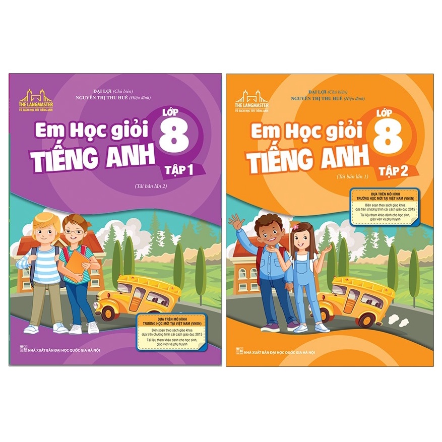 Sách - Combo Em học giỏi tiếng Anh lớp 8 ( Tập 1+Tập 2 )