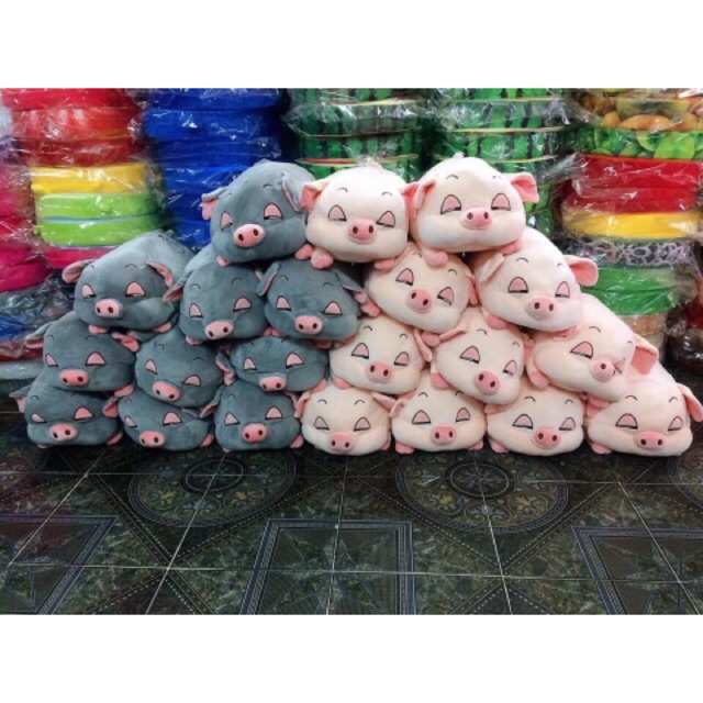 Gấu Bông Heo Lợn Mắt Híp, Heo Phê Cần gối ôm