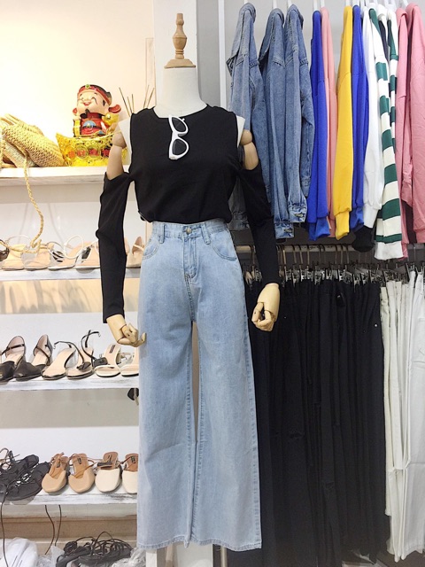 [hình thật] QUẦN JEANS ỐNG XUÔNG GẤP LAI DÁNG DÀI CHẤM GÓT | BigBuy360 - bigbuy360.vn