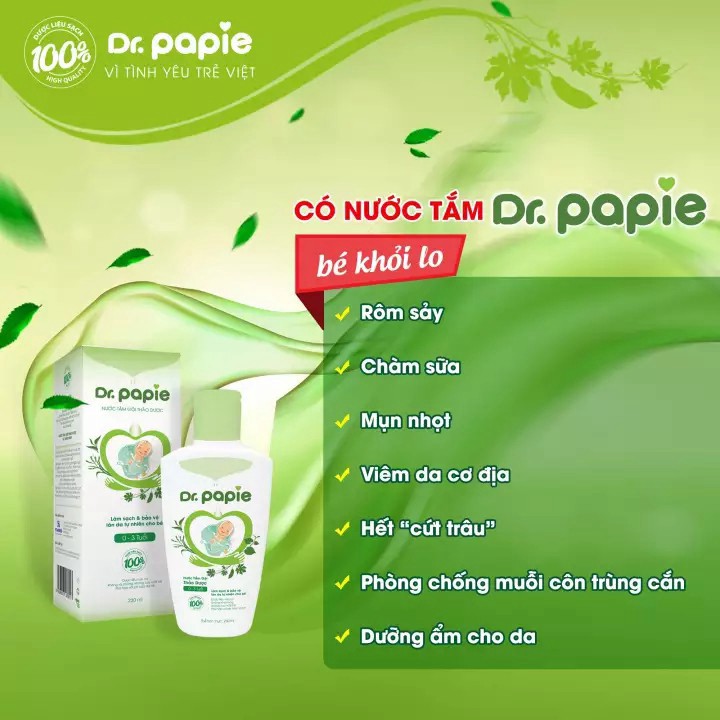 Nước Tắm Gội Thảo Dược Dr Papie 230ml