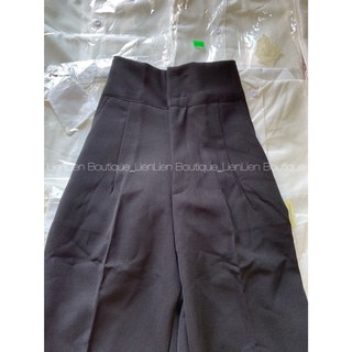 Quần tây lưng cao nút bọc