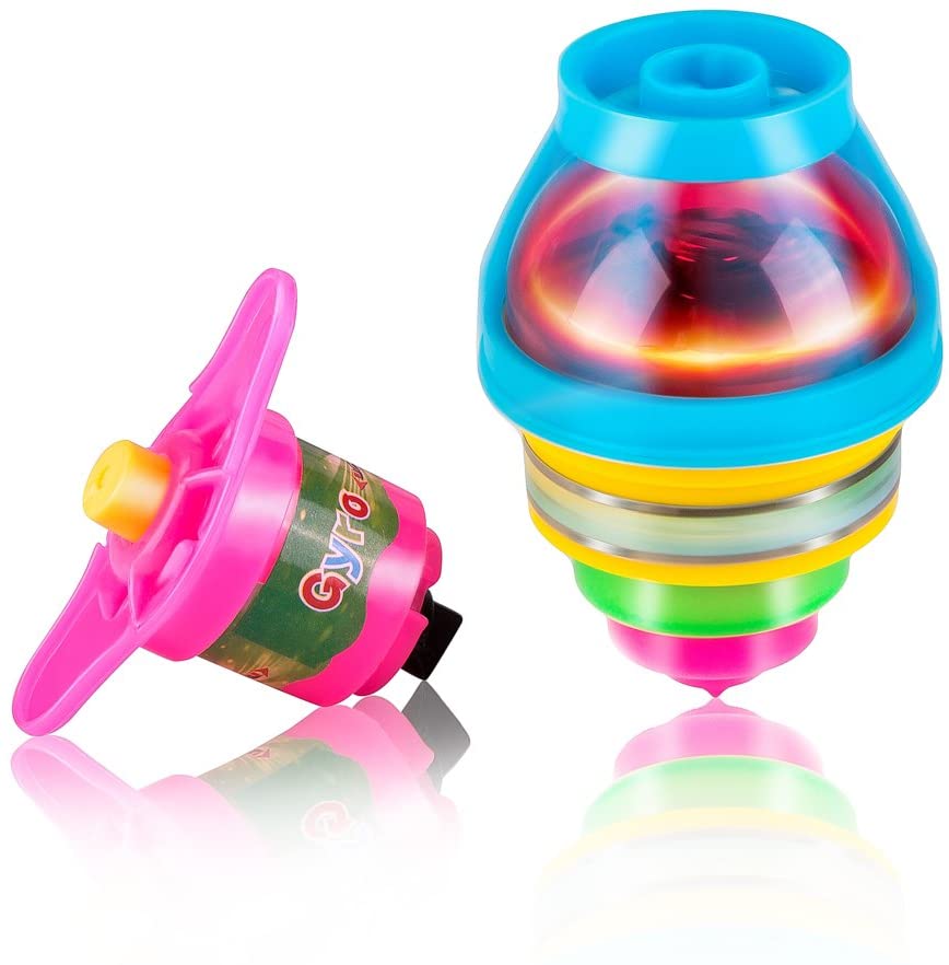 Kids Education Toys Fun Spinning Gyro with LED Light Creative Spinning Top Toy Gifts for Children