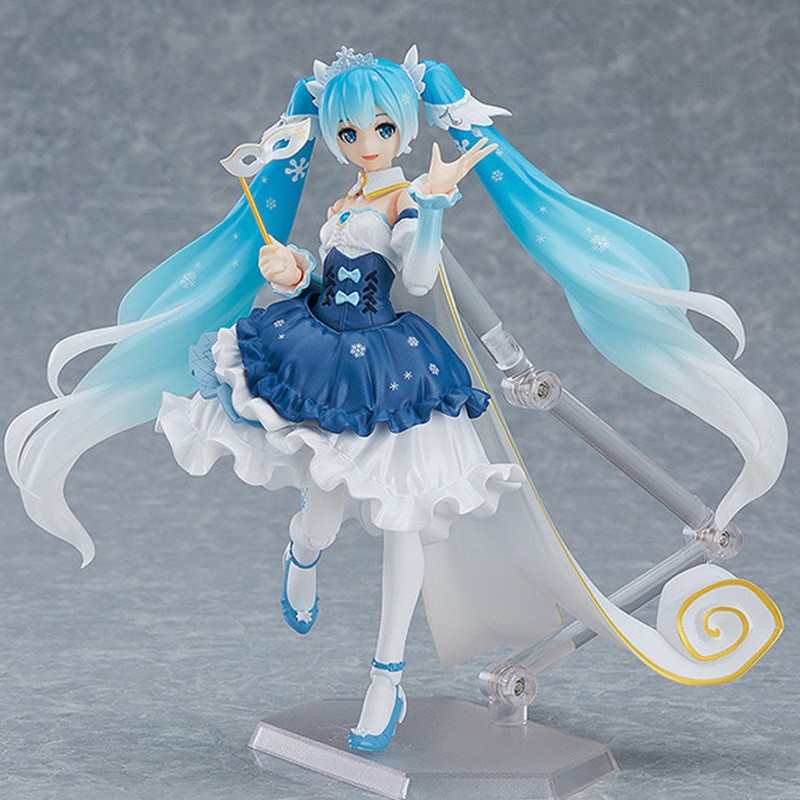 Mô hình Figure Hatsune Miku Snow tóc xanh Hatsune Ver anime xinh xắn nhân vật hoạt hình trưng bày dễ thương