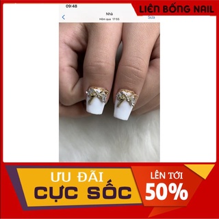 cham nơ baby lên móng bao đẹp