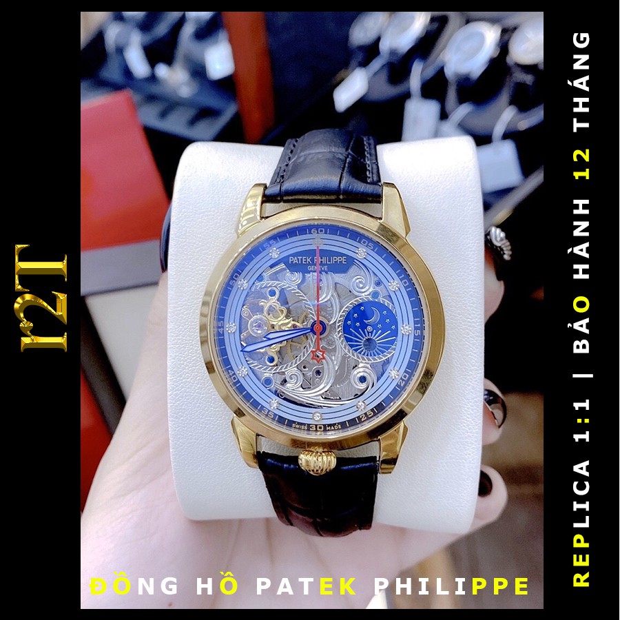 Đồng Hồ Nam Patek Thời Trang Lộ Cơ Cao Cấp Đồng Hồ Automatic Dây Da Chống Nước - R2T Việt Nam