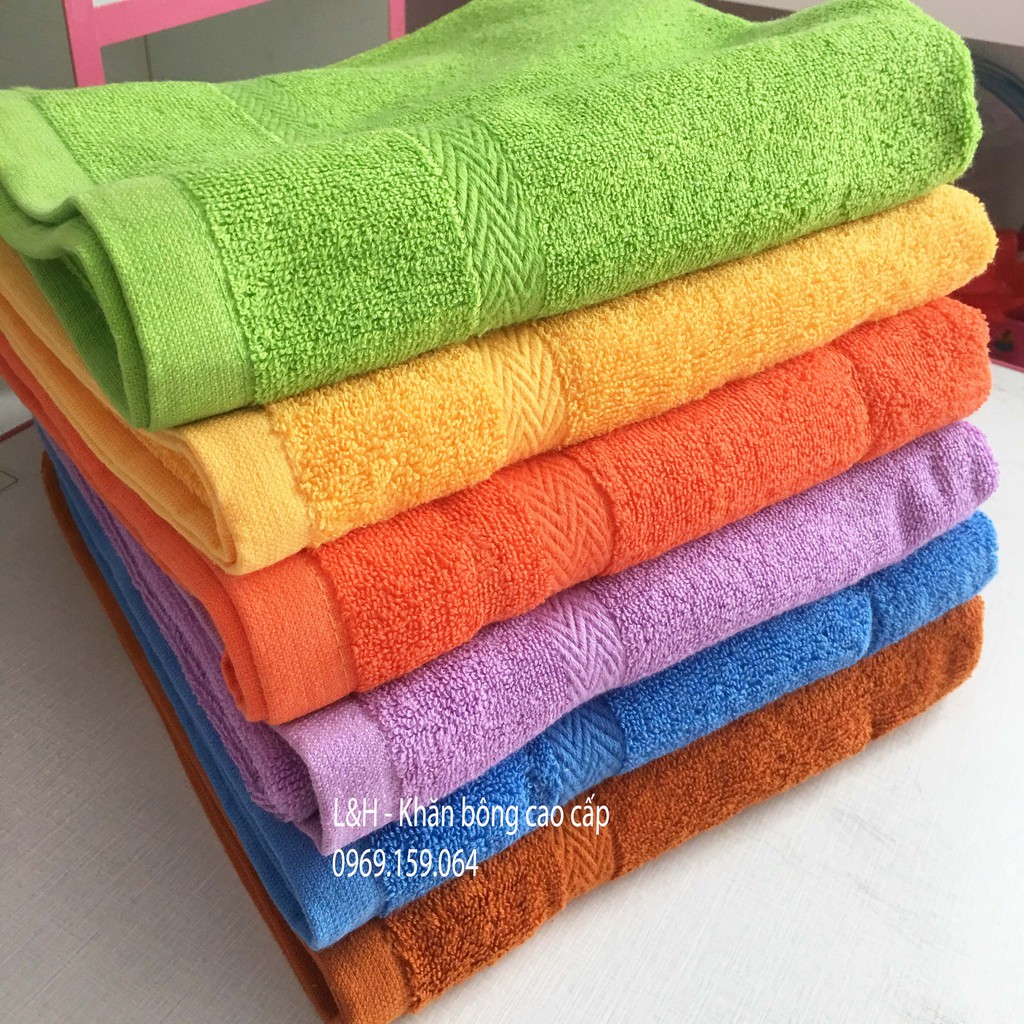 Khăn tắm cotton màu 50 * 100cm, Tân Thịnh