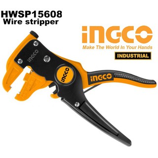 INGCO Kìm kềm tuốt dây điện mỏ quạ 0.5-6mm Wire Stripper HWSP15608