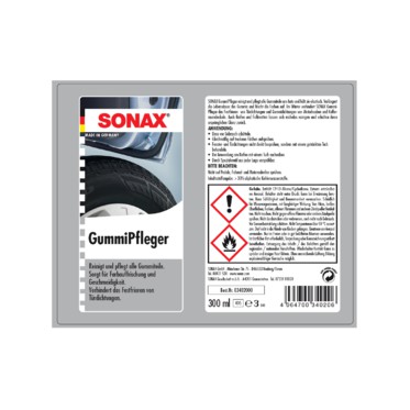 🔥340200🔥Dung dịch làm sạch và bảo dưỡng cao su lốp vỏ xe SONAX Rubber Protectant 300ml📞Misaki Shop