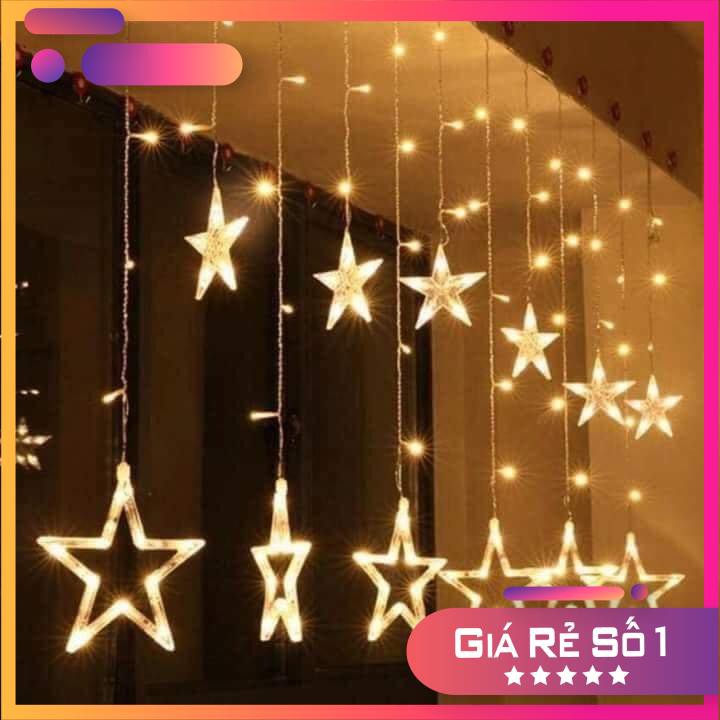 Đèn nháy thả mành dạng hình ngôi sao trang trí noel,năm mới và trang trí cây thông noel thêm lung linh.