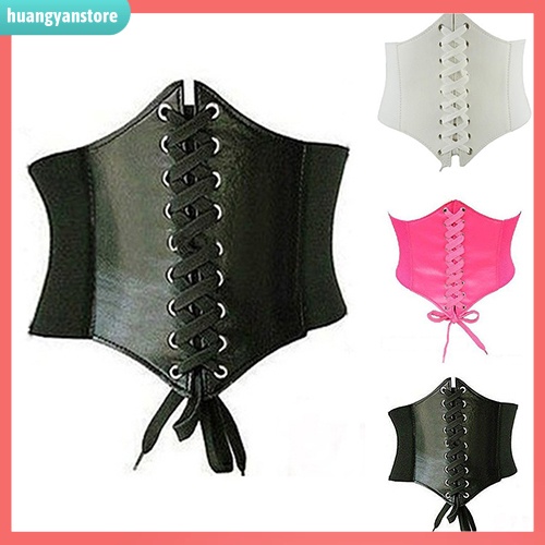 Đai Nịt Bụng Bằng Da Giả Phong Cách Cổ Điển Gợi Cảm