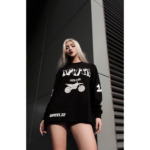 Áo tay dài đen Dirt bike long sleeve.