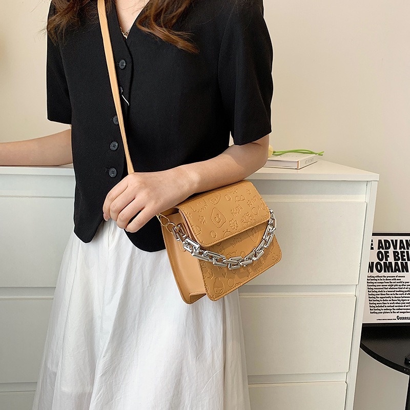 Túi Đeo Chéo Vai Bằng acrylic Kiểu Vuông Nhỏ Màu Trơn NB00300