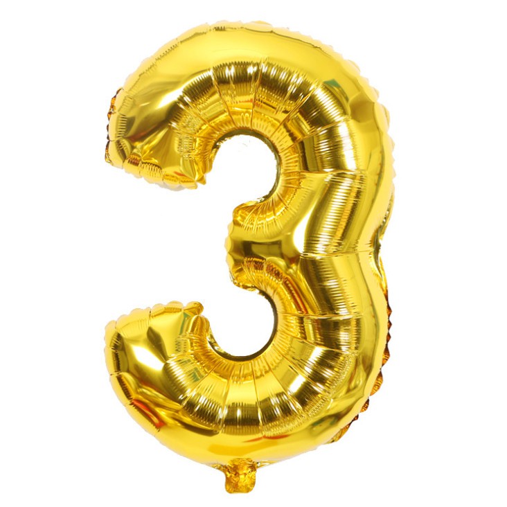 Bong Bóng Hình Số 16 Inch Trang Trí Năm Mới 2022