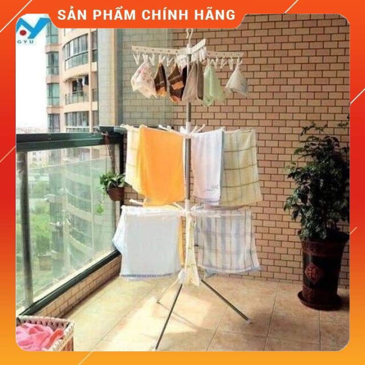 CÂY PHƠI QUẦN ÁO HỢP KIM GẤP GỌN THÔNG MINH [FREESHIP]