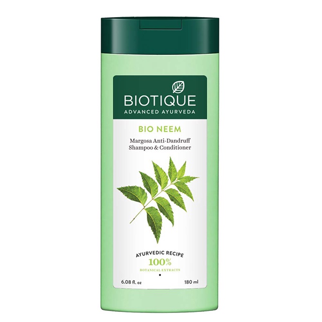 Dầu Gội Biotique Lá Neem Giảm Gàu, Dưỡng Ẩm Cho Da Đầu Khô Nhiều Gàu 180ml