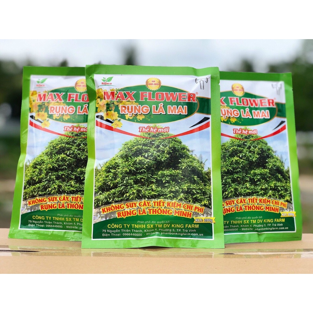 Phân Bón Rụng Lá Mai Max Flower Gói 200g - Rụng Lá Đồng Loạt Theo Cơ Chế Tự Nhiên, Không Suy Cây