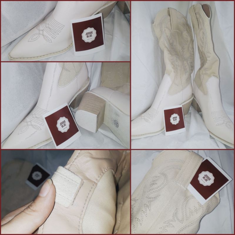 [ HÀNG ORDER ] Giày Bốt cổ cao dưới gối Cao bồi hoa văn style Hàn Quốc | BigBuy360 - bigbuy360.vn