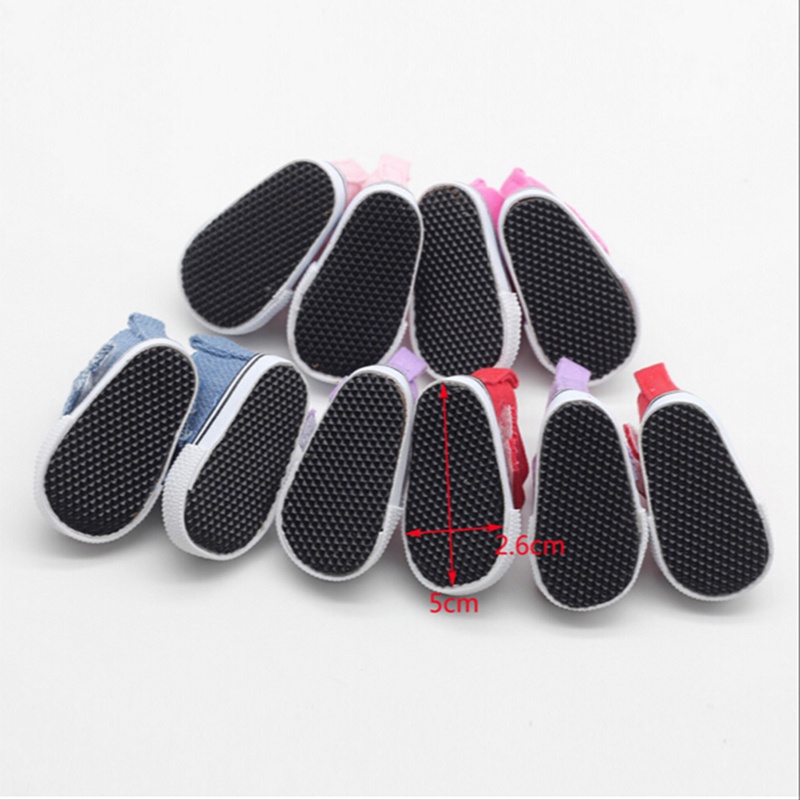 Set 2 Đôi Giày Múa Ba Lê Vải Denim 5cm