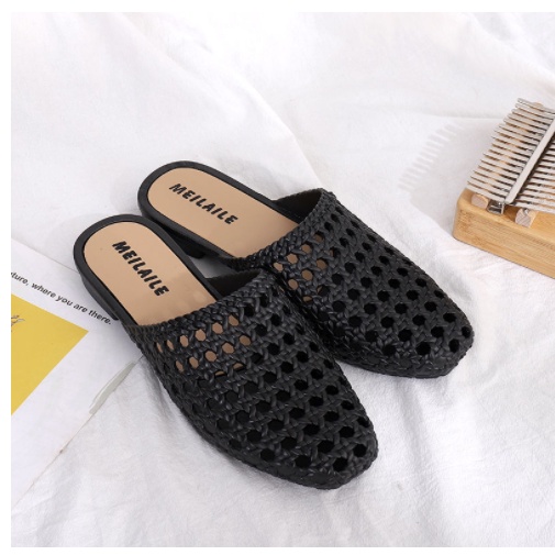 DÉP SỤC NHỰA DẺO LỖ ĐI MƯA NỮ ĐẾ THẤP 2CM