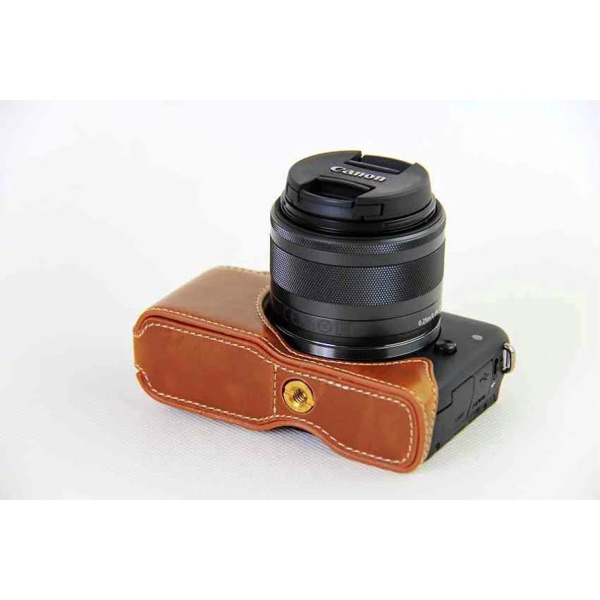 Ốp Da PU Mới Cho Máy Ảnh Canon EOS M10 EOS M100 EOS M200