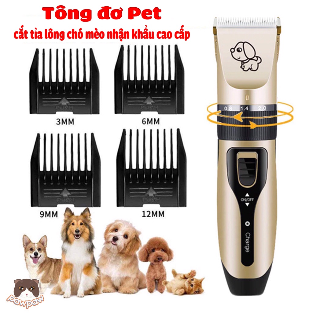 Tông đơ cắt tỉa lông, tăng đơ cạo lông thú cưng chó mèo, nhập khẩu cao cấp