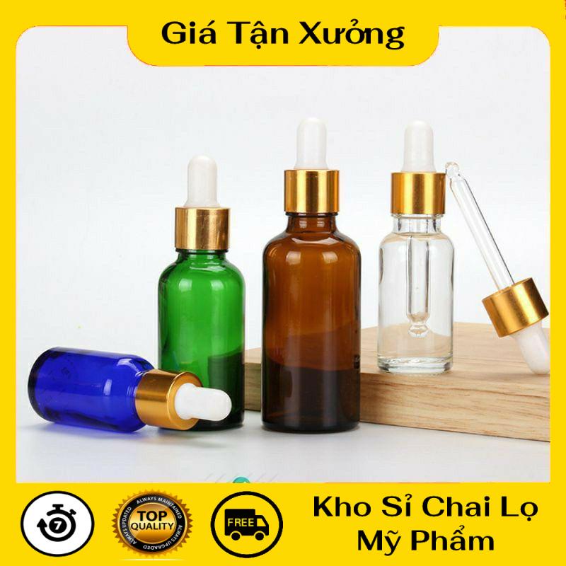 Lọ Chiết Serum ❤ TRÙM SỈ ❤ Lọ đựng tinh dầu khoen vàng 15ml,20ml chiết serum, tinh chất, phụ kiện du lịch