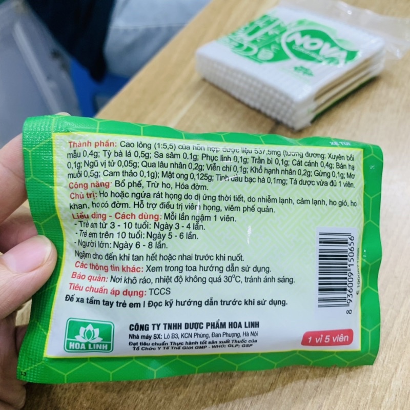 Viên Ngậm Bảo Thanh Có Đường Bổ Phế Giảm Ho Long Đờm