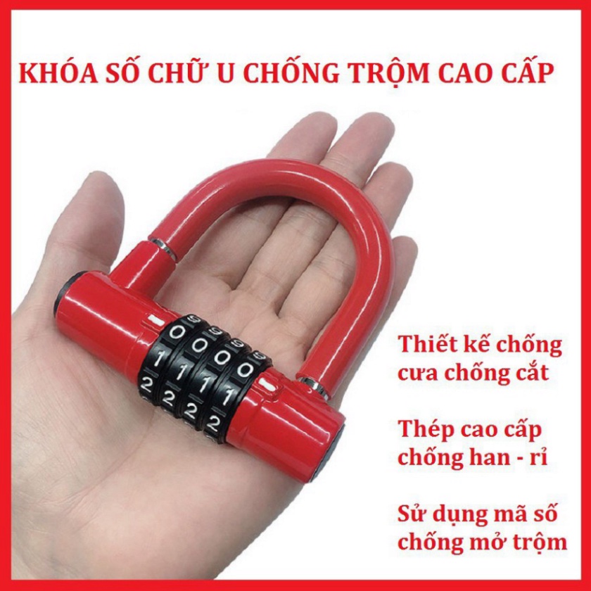 Khóa Chống Trộm Mật Mã 4 Số Khóa Xe Đạp - Xe Máy - Ô Tô - Nhà Cửa - Cổng Chống Cưa Cắt An Toàn Thông Minh - gdtm999