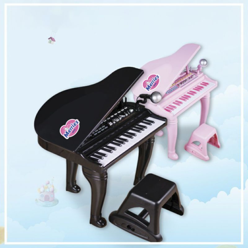 ĐÀN PIANO WINFUN CÓ MIC HAT đen/hồng