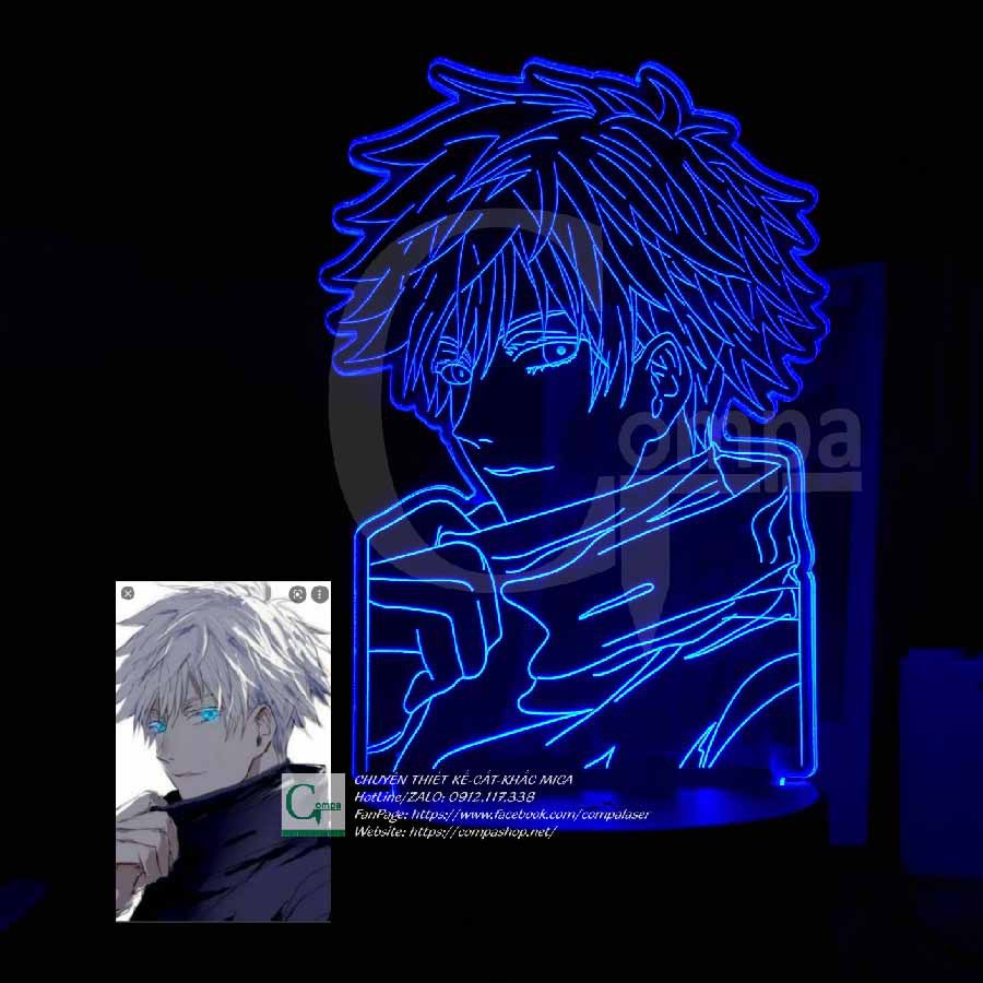 [ẢNH SHOP TỰ CHỤP] Đèn Ngủ ANIME LED 3D Jujutsu Kaisen Satoru Gojo Type 24 AJKN0124 16 màu tùy chỉnh COMPASHOP