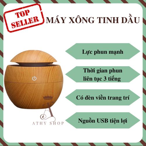 MÁY XÔNG TINH DẦU VÂN GỖ, máy khuếch tán thiết kế sang trọng, khử mùi, thư giãn giảm stress aroma diffuser
