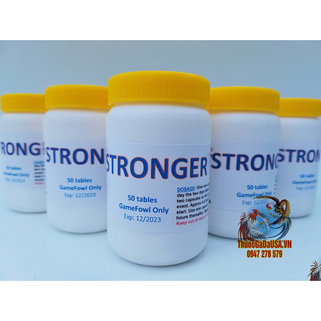 Thuốc Nuôi Gà Đá Stronger Rất Tốt Cho Gà Đá Bo Lớn - Cựa Sắt (100 Viên)