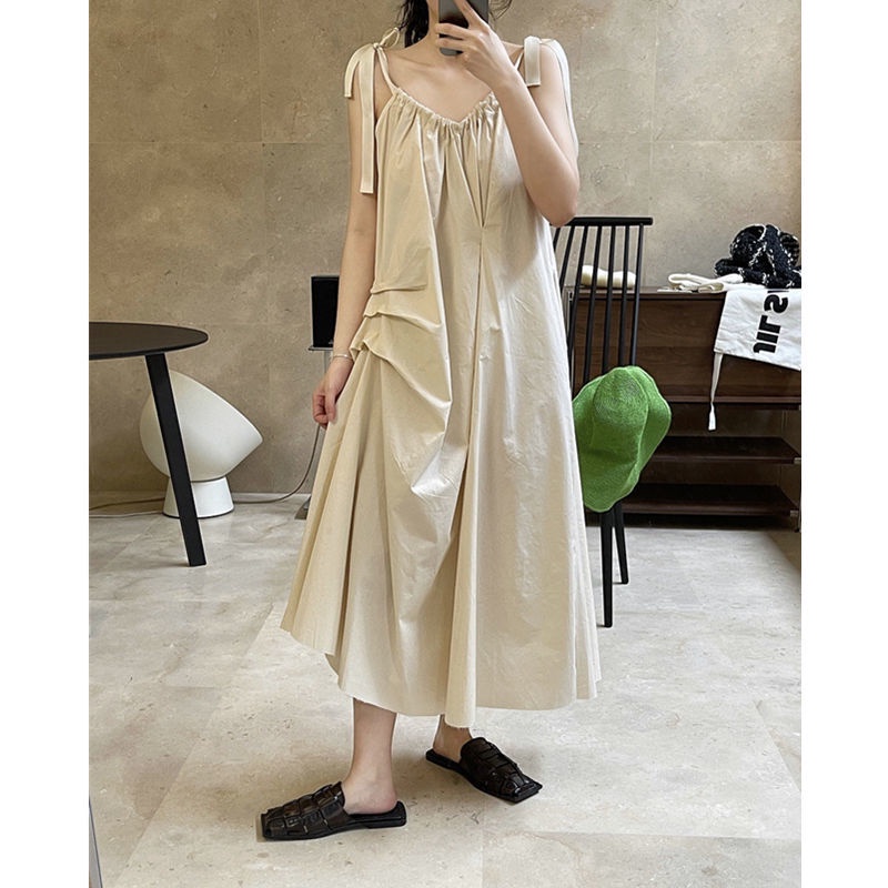 Đầm Dáng Chữ A Thiết Kế Không Đồng Đều Phong Cách Hàn Quốc Thời Trang Mùa Hè Mới Cho Nữ