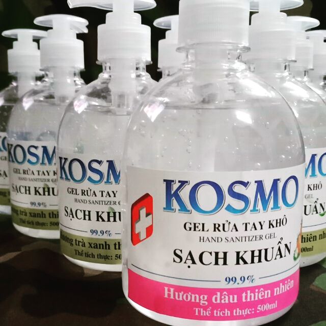 NƯỚC RỬA TAY KHÔ KOSMO 500ml tiện dụng hàng chuẩn